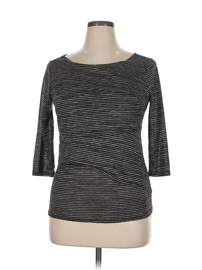 Pre-owned Verve Ami 3/4 Sleeve T-shirt In Gray