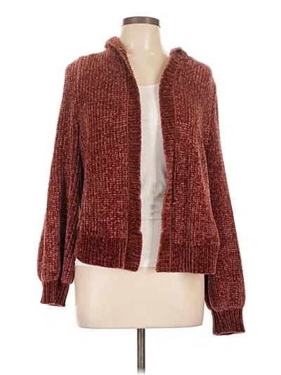 Pre-owned Verve Ami Cardigan Sweater In Burgundy