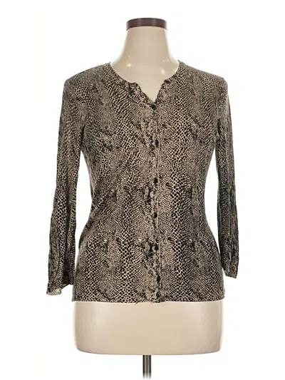 Pre-owned Verve Ami Cardigan Sweater In Tan