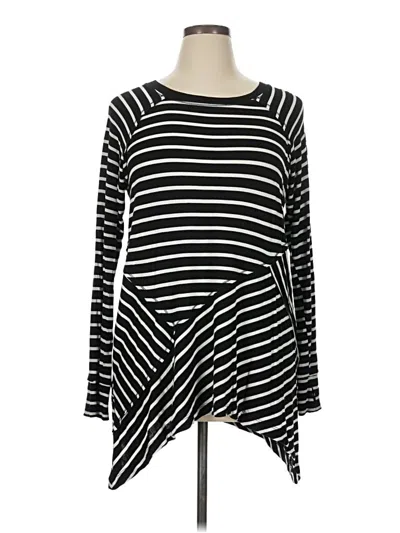 Pre-owned Verve Ami Long Sleeve Top Black Boatneck Tops