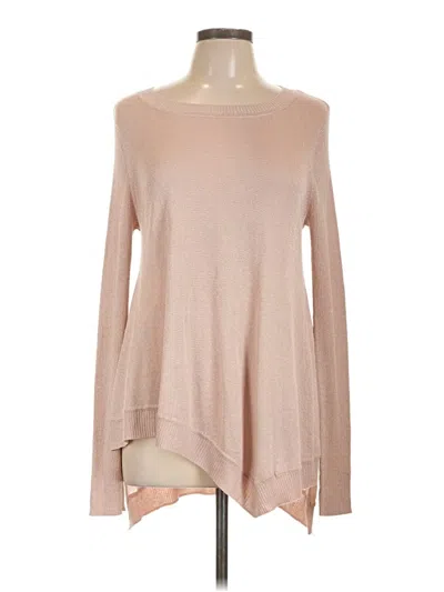 Pre-owned Verve Ami Long Sleeve Top Tan One Shoulder Neckline Tops In Brown