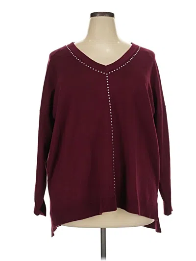 Pre-owned Verve Ami Pullover Sweater In Burgundy