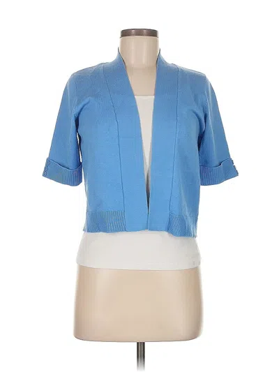 Pre-owned Verve Ami Short Sleeve Blouse In Blue