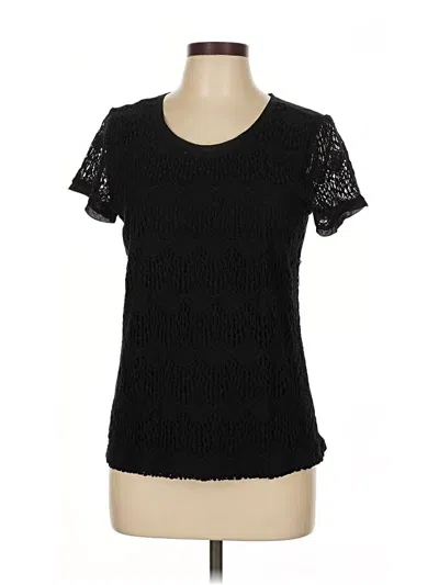 Pre-owned Verve Ami Short Sleeve Top Black Sweetheart Neckline Tops
