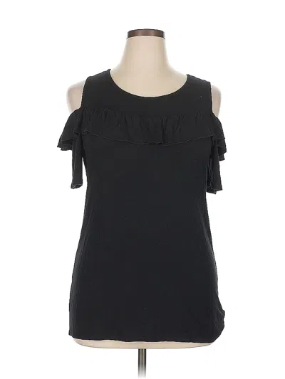 Pre-owned Verve Ami Sleeveless Top Black Cold Shoulder Neckline Tops
