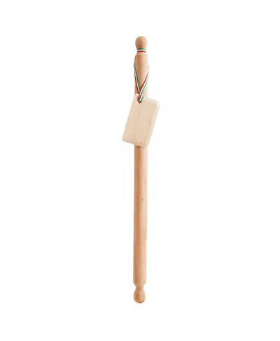 Verve Culture Beechwood Long Rolling Pin & Pasta Scraper In Brown