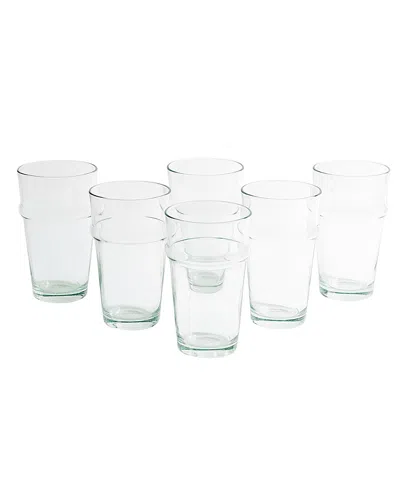 Verve Culture Beldi Stacking Glass - Set Of 6 In Transparent