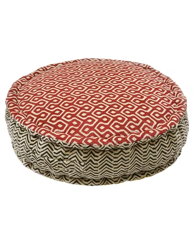 Verve Culture Block Print Meditation Cushion In Multi