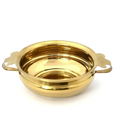 Verve Culture Brass Handi Serving Bowl In Gold