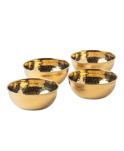 Verve Culture Dal Serving Bowls - Set Of 4 In Gold