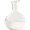 Verve Culture Handblown White Base Glass Carafe In White