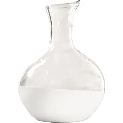 Verve Culture Handblown White Base Glass Carafe