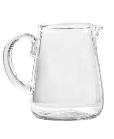 Verve Culture Handblown Glass Pitcher In Transparent
