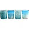 Verve Culture Handblown Glasses In Aqua