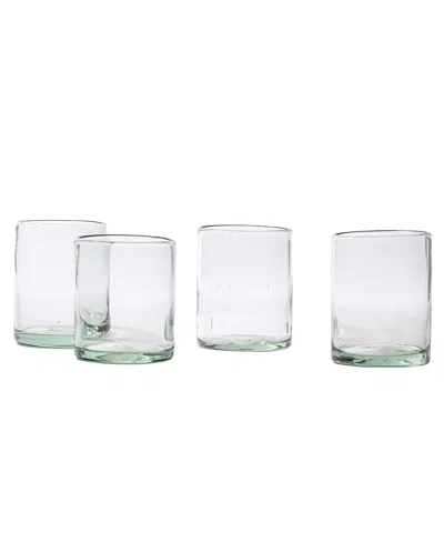 Verve Culture Handblown Glasses Dof - Set Of 4 In Transparent