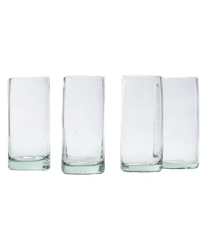 Verve Culture Handblown Glasses Highball - Set Of 4 In Transparent