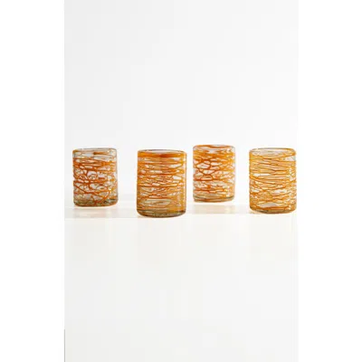 Verve Culture Handblown Glasses In Orange