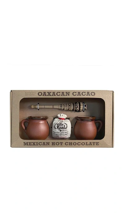 Verve Culture Hot Chocolate Gift Set With Mugs In Brown