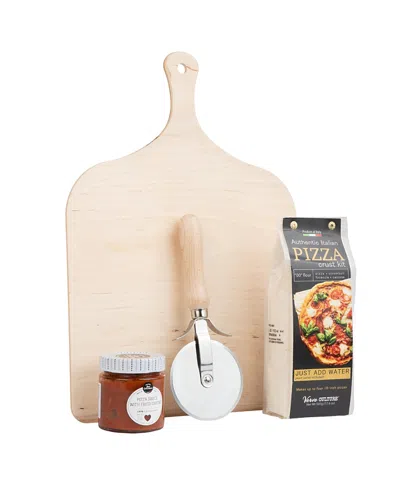 Verve Culture Italian Beechwood Pizza Slicer And Tray Set In Multi