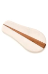 Verve Culture Marble And Wood Spoon Rest In Neutral