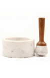 Verve Culture Marble Mortar And Pestle In White