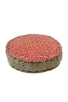 Verve Culture Meditation Cushion Round In Burgundy