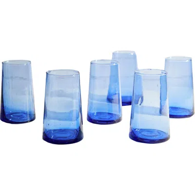 Verve Culture Moroccan Cone Glass Large In Blue