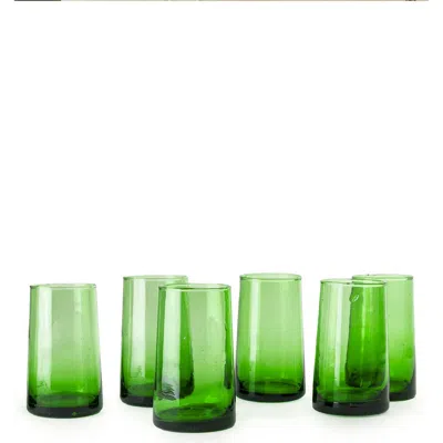 Verve Culture Moroccan Cone Glass Large In Green