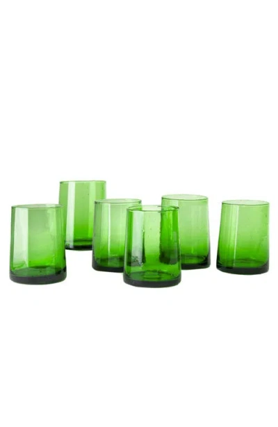 Verve Culture Moroccan Cone Glass Small In Green