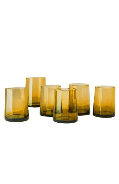 Verve Culture Moroccan Cone Glass Small In Yellow