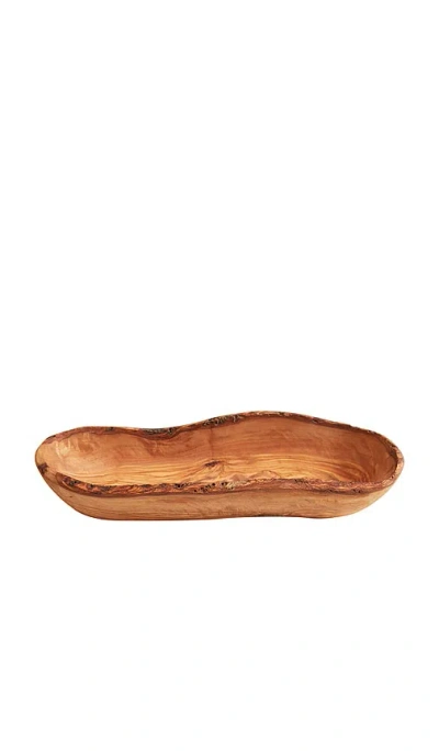 Verve Culture Olivewood Boat Shaped Bowl In Brown