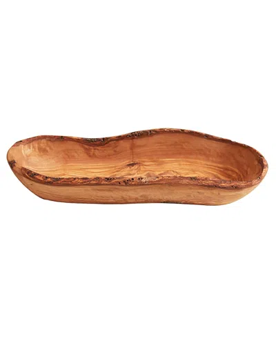 Verve Culture Olivewood Boat Shaped Bowl In Brown