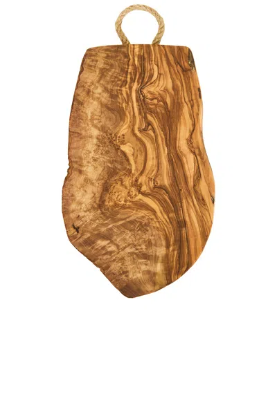 VERVE CULTURE OLIVEWOOD CHARCUTERIE BOARD WITH ROPE HANDLE