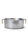 Verve Culture Patilla Rolled Steel Pot With Lid And Brass Handles 9"