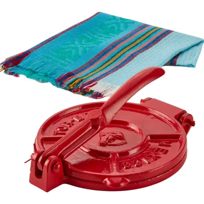 Verve Culture Red Cast Iron Tortilla Kit
