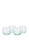 Verve Culture Set Of 4 Stemless Wine Goblets In Transparent