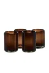 Verve Culture Set Of 4 Tamarind Shot Glasses In Brown