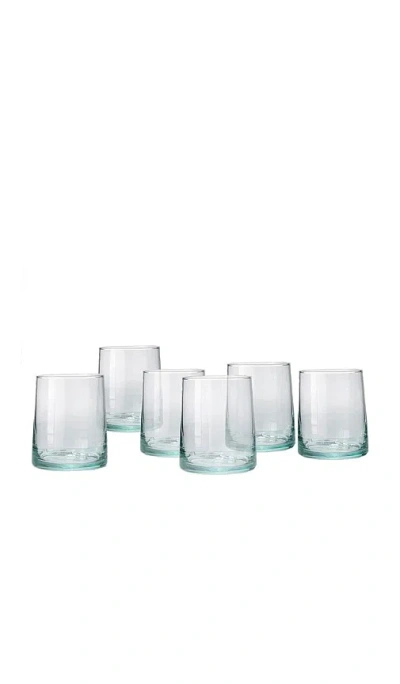 Verve Culture Short Moroccan Cone Glassware Set Of 6 In Transparent
