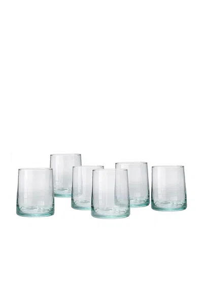 Verve Culture Short Moroccan Cone Glassware Set Of 6 In White