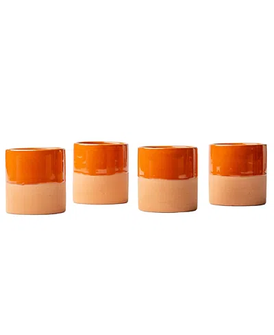 Verve Culture Terracotta Cups - Set Of 4 In Brown