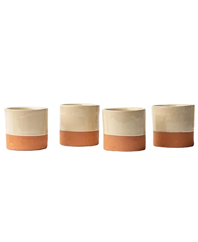 Verve Culture Terracotta Cups - Set Of 4 In Neutral