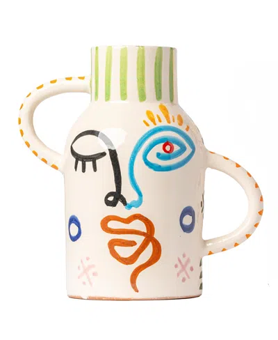 Verve Culture Visage Vase In Multi