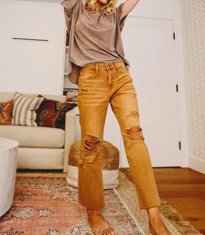 Vervet By Flying Monkey 90's High Distressed Crop Jean In Autumn