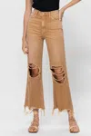 Vervet By Flying Monkey Fell In Love Jeans In Brown In Multi