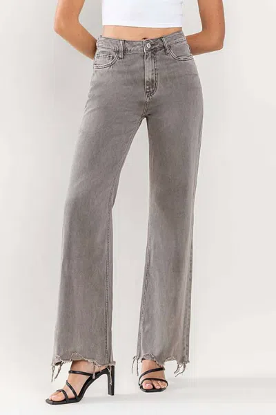 Vervet By Flying Monkey 90's Vintage Flare Jeans In Smokey Olive In Grey