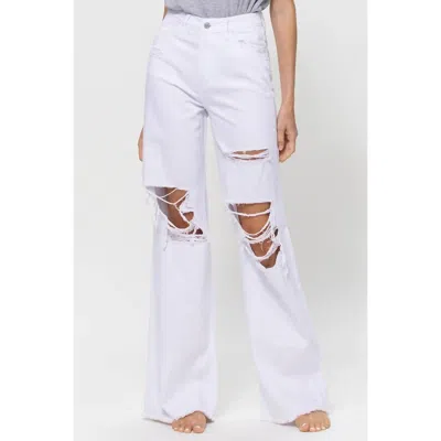 Vervet By Flying Monkey 90's Vintage Loose Jeans In Optic White