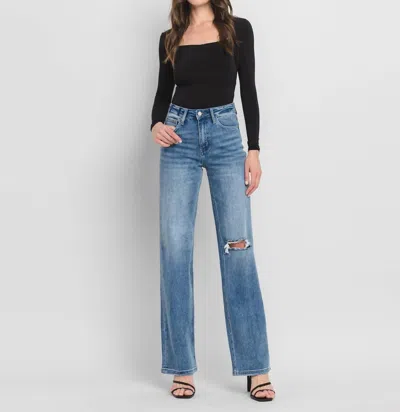 Vervet By Flying Monkey 90's Vintage Super High Rise Flare Jeans In Crush In Multi