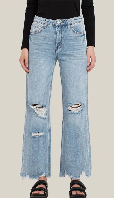 Vervet By Flying Monkey 90's Vintage Super High Rise Flare Jeans In Redeem In Blue