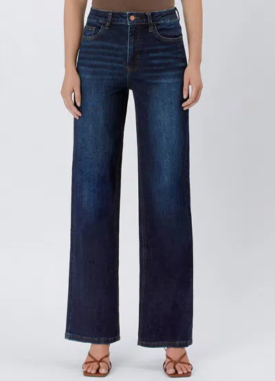 Vervet By Flying Monkey 90's Vintage Super High Rise Jeans In Dark Denim In Blue