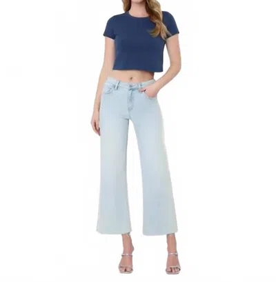 Vervet By Flying Monkey Advantages High Rise Crop Jean In Light Wash In Blue